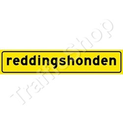 Autobord REDDINGSHONDEN sticker 50x10cm